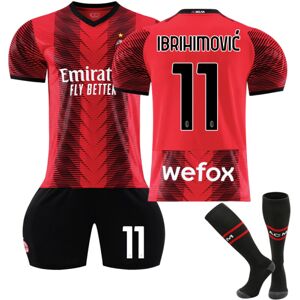 23-24 AC Milan Home Børnefodboldtrøje nr. 11 Ibrahimovic 26