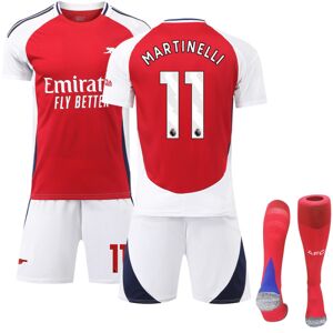 2024-2025 Arsenal hjemmefodboldsæt til børn med sokker nr. 11 Martinelli 28