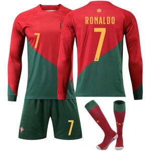 Portugal Hjem Børnefodbold Langærmet trøje nr. 7 Cristiano Ronaldo 28