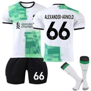 Mordely 2023-20 Liverpool udebane fodboldtrøje til børn, sæt nr. 66 Alexander-Arnold 24
