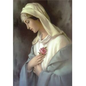 5D fuld diamant tegning korssting DIY dekoration Virgin Mary 40x30cm(LxW)