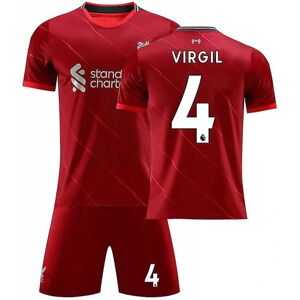 Det nye 21/22 Liverpool Home Salah fodboldtrøje træningssæt VIRGIL NR. VIRGIL NO.4 24 (130-140)