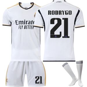 23 Real Madrid hjemmefodboldtrøje nr. 21 Rodrygo-trøjesæt - Perfet #28