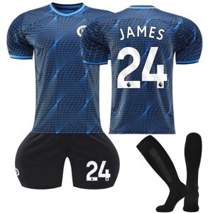 23-24 Chelsea FC Udebane fodboldtrøje til børn nr. 24 JAMES- Perfet 10-11 years