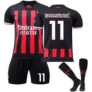 22-23 AC Milan Home Børnefodboldtrøje nr. 11 Ibrahimovic Komfortabel- Perfet 6-7years