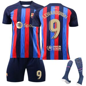 Barcelona Home Børnefodboldtrøje nr. 9 Lewandowski 6-7years