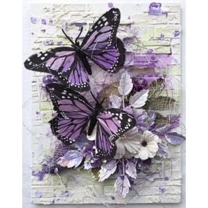 Diamantmaleri for voksne, Butterfly 5D Diamond Art Kit
