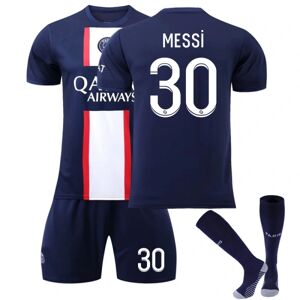 2022-2023 Paris Saint G ermain Fodboldtrøje til barn nr. 30 Messi 28