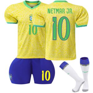 2024-2025 Brazil Home Børnefodbolddragt nr. 10 Neymar 24