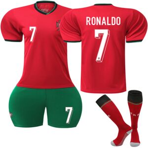 24-25 Portugal Hjemmefodbold Børnetrøje nr. 7 Cristiano Ronaldo 6-7years