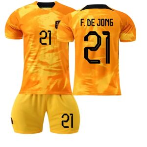 22 Holland trøje Hjemme nr. 21 De Jong skjorte 28(150-155cm)