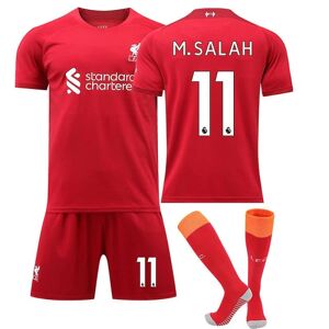 22/23 Liverpool Hjem Salah Mane fodboldtrøje træningssæt M.SALAH NO.11 Kids 28(150-160CM)
