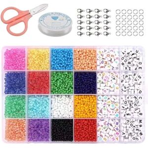 Beads Box DIY - Perle box - Seed perler - 3mm - 7000pcs - Letter perler multicolor-WELLNGS