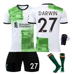 Goodies 23-24 Liverpool Away Grøn skjorte nr. 11 Salah skjorte outfit Nye fodboldsæt til voksne børn NO.27 DARWIN 24