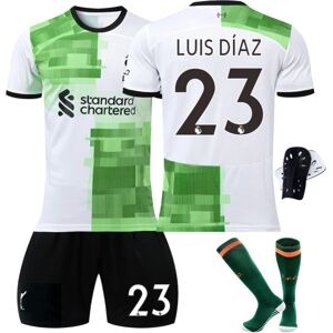 Goodies 23-24 Liverpool udebane grøn trøje nr. 11 alah trøje outfit Voksen Børn nyeste NO.23 LUIS DiAz S