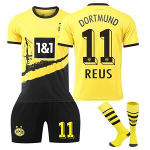 Goodies 2024 Dortmund hjemmefodboldtrøje nr. 11 Reus Ny sæson Seneste fodboldtrøje til voksne børn Kids 28(150-160cm)