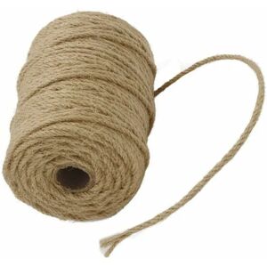 OCEAN 100M Naturbrun Jute Reb 4mm, Jute Garn til Have, Kunst og