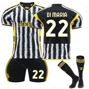23/24 Ny sæson Hjemme Juventus F.C. DI MARIA nr. 22 børnetrøjepakke H Barn-24
