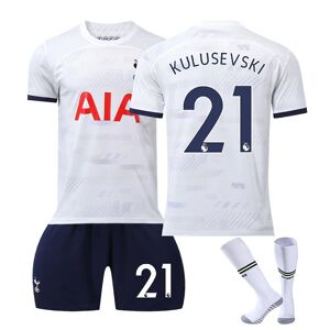 Galaxy 23/24 Ny sæson Hem Tottenham Hotspur F.C. KULUSEVSKI Nr 21 Barn Jersey-pakke Barn-28