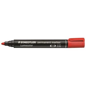 Staedtler Marker Permanent Rund Spids I Rød - 2 Mm