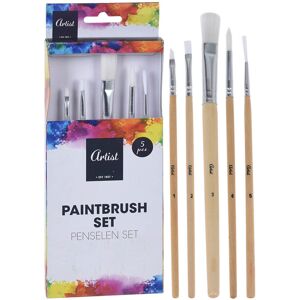 Kreativ Paintbrush set   5 stk.