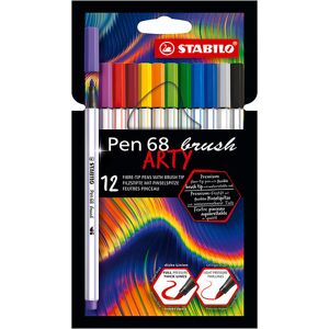 Stabilo Tuscher - Pen 68 Brush Arty - 12 Stk. - Multifarvet - Stabilo - Onesize - Tusch