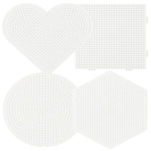 Midi Perleplader - 4 Stk. - Cirkel/hjerte/kvadrat/sekskant - Hama - Onesize - Perleplader