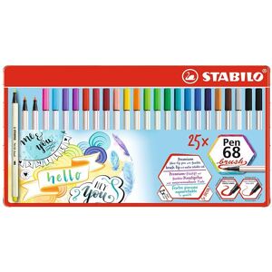 Stabilo Tuscher - Pen 68 Brush - 25 Stk. - Multifarvet - Stabilo - Onesize - Tusch