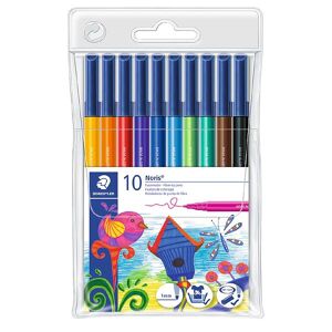 Staedtler Tuscher - 10 Stk. - Noris Fiberpenne - 1 Mm - Staedtler - Onesize - Tusch