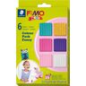 Fimo Kids Ler Colour Pack, 6 X 42g, Fancy