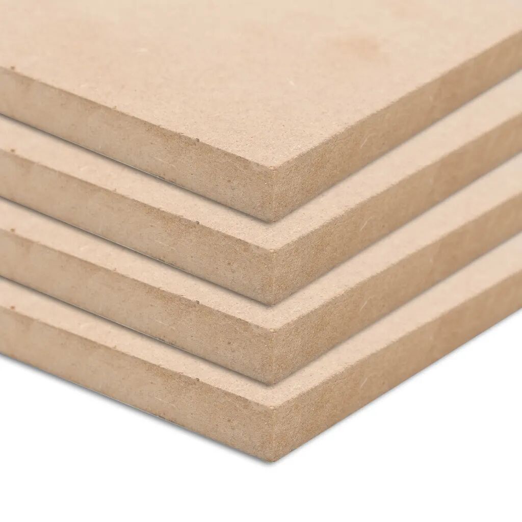 vidaXL MDF-plader 4 stk. firkantet 60 x 60 cm 25 mm