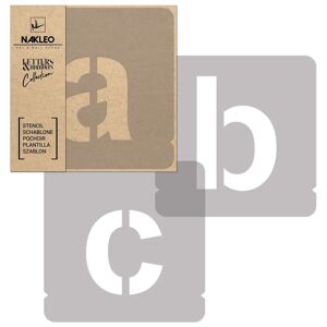 Nakleo Plantillas Reutilizables del Alfabeto de Letras y Números // 250 mm // Modern Sans Pequeño