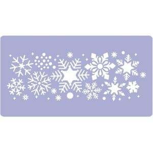 Nakleo Plantilla de plástico para Nieve Artificial - Navidad // FRONTERA DE COPOS DE NIEVE #3 - Size L (45x95cm)