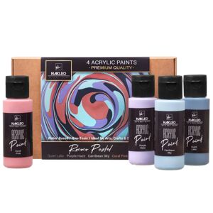 Nakleo Set de pintura acrílica para plantillas - 4 colores (60ml - 2oz) - ROCOCO PASTEL