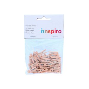 Innspiro Pinzas de madera  mini natural 25x3mm 45u