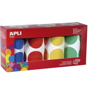 Apli Gomets Círculos XXL 45mm rollo 4 colores 1.416u