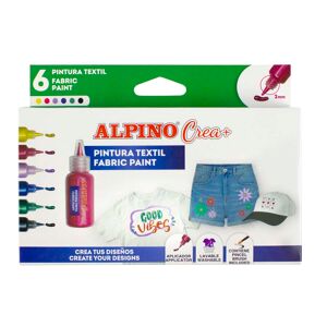 Alpino Crea+ 6 Pinturas Textiles