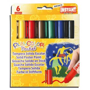Playcolor Tempera sólida  Pocket 6 colores 6 u