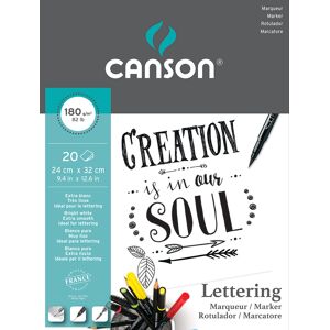 Canson Bloc  Lettering Marker Satin 24x32 180g 20 hojas