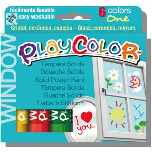 Playcolor Témpera sólida  Window, 6 barras