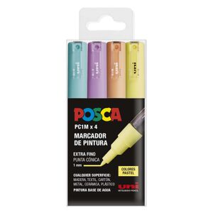 POSCA Marcadores  PC-1M pastel 4 colores