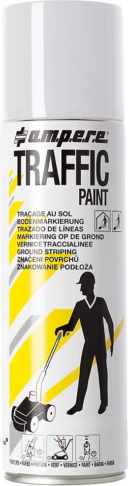 Ampere Pintura para señalización Traffic Paint®, contenido 500 ml, UE 12 botes, blanco