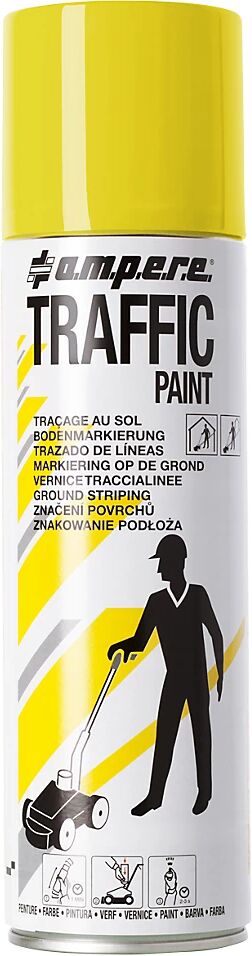 Ampere Pintura para señalización Traffic Paint®, contenido 500 ml, UE 12 botes, amarillo