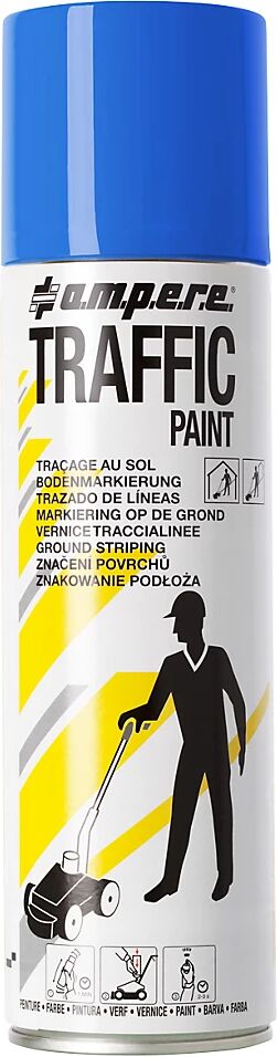 Ampere Pintura para señalización Traffic Paint®, contenido 500 ml, UE 12 botes, azul