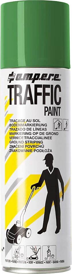 Ampere Pintura para señalización Traffic Paint®, contenido 500 ml, UE 12 botes, verde