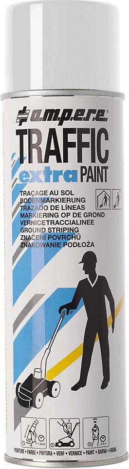 Ampere Pintura de marcaje Traffic extra Paint® para solicitaciones altas, contenido 500 ml, UE 12 botes, blanco