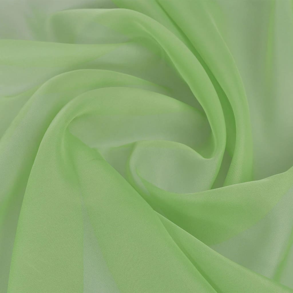 vidaXL Tela verde de voile, 1,45 x 20 m