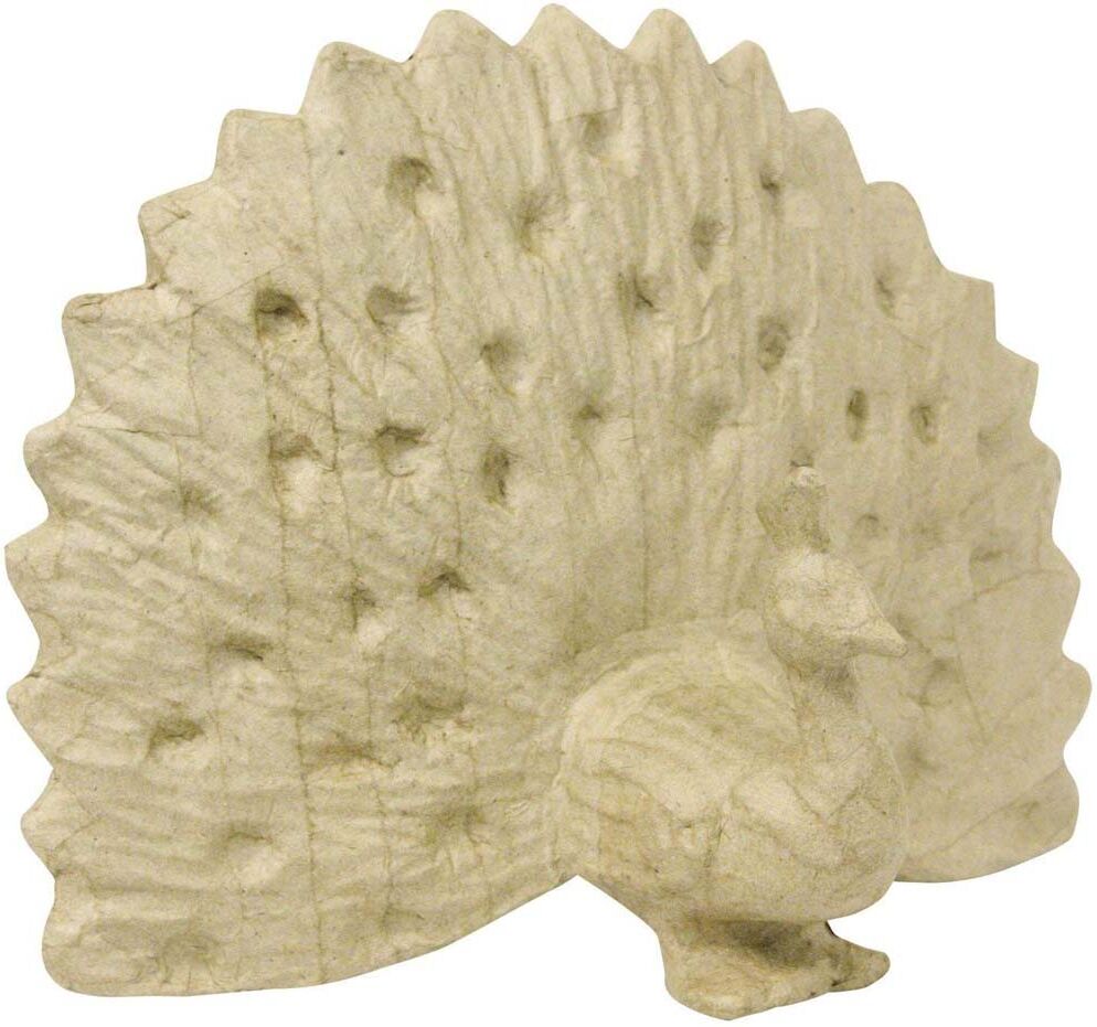 Décopatch Figura papel maché  Pavo real 24cm