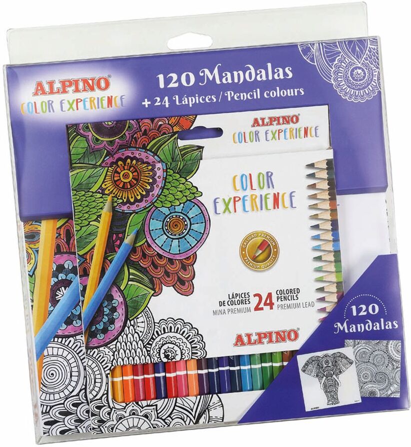 Alpino Lápiz  24u + libro Mandalas Color Experience Set