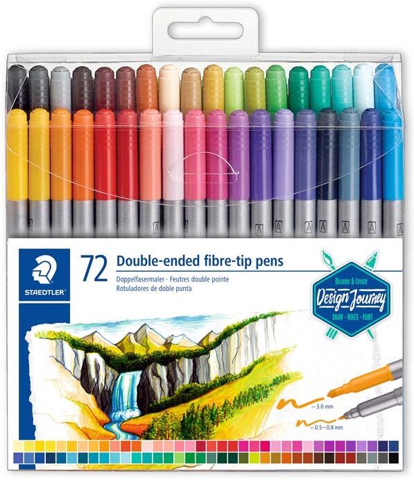 Staedtler Rotuladores de colores  doble punta 72u